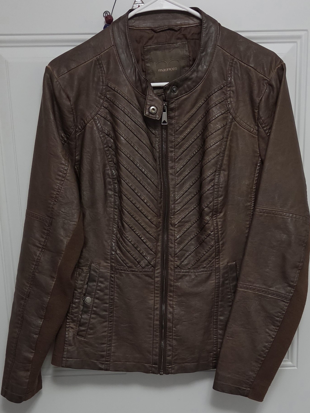 Maurices Brown Faux Leather Quilted Jacket